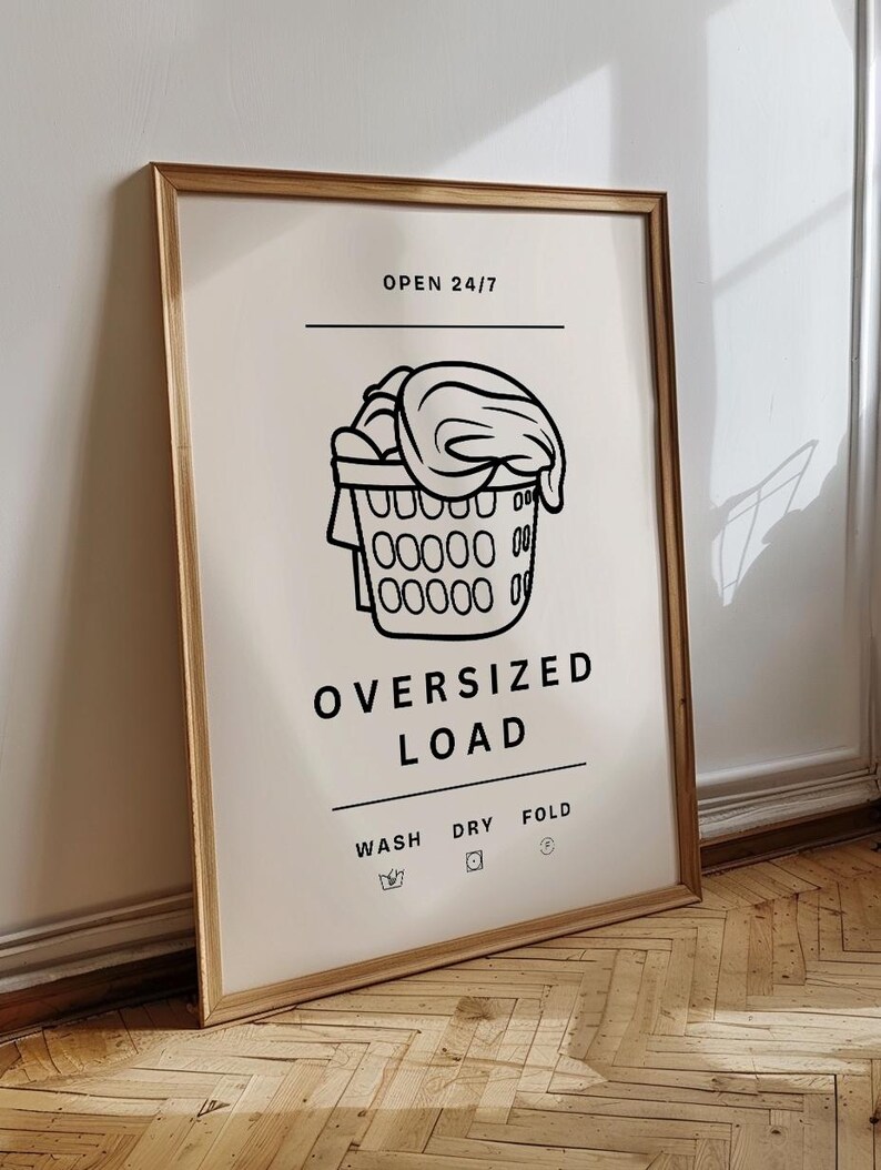 Funny Laundry Room Poster: Oversized Load Print (digital Download) - Etsy