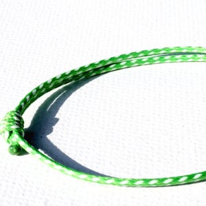 Waxed Cotton Cord/String Bracelet Two Tone/Snakeskin -Adjustable