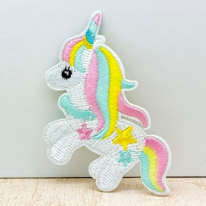 Unicorn Iron on Patch 3.2&quot; Unicorn Applique Unicorn Patch Full Embroidered Unicorn Patch Unicorn Badge Unicorn Patch Unicorn Patch