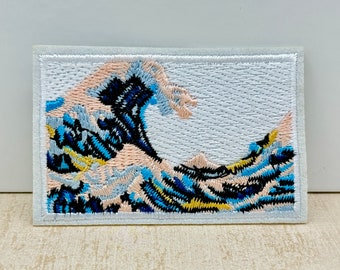 Ocean Wave Iron on Patch Wave Patch Wave Badge Embroidery Wave Patch