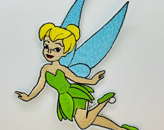 Toppa da stirare con fata da 4" Toppa da fata Toppa da principessa Toppa da stirare con principessa Distintivo da fata Toppa da fata ricamata Toppa da stirare con Campanellino