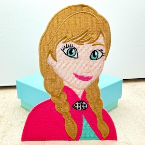 Prinses patch 4,8" Elsa opstrijkbare patch Anna patch geborduurde Frozen Queen patch Frozen opstrijkbare patch Cartoon patch Kid patch