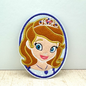 Sofie die erste Prinzessin Aufnäher 4 "Sofia Stickerei Aufnäher Cartoon Patch Mädchen Aufnäher Gestickter Prinzessin Aufnäher