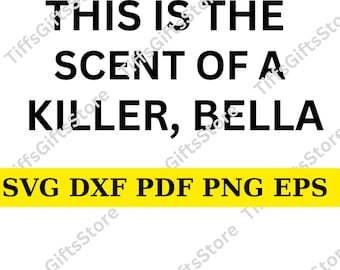 Edward Cullen Candle Label – 'Scent of a Killer' Twilight Sticker (SVG, PNG, PDF)