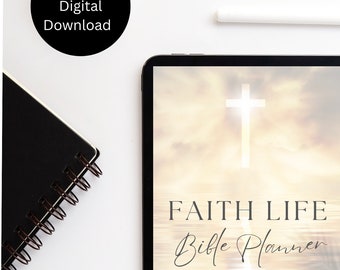 Faith Digital Planner 2023 2024 Undated Digital Planner 2023 Faith Planner Goodnotes Planner Bible Planner Church Planner Faith Templates