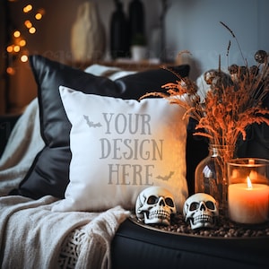 Pillow Mockup Styled Pillow Mockup Fall Mockup Throw Pillow Mockup Halloween Mockup Accent Pillow Mock ups Pillow Mock Up Blank Pillow