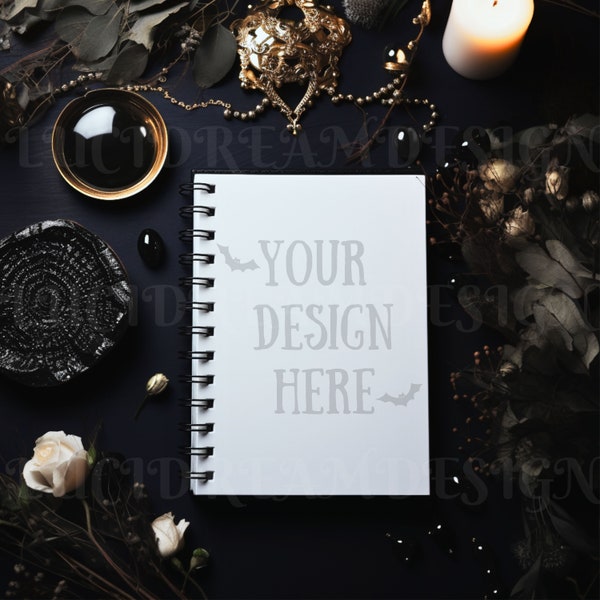 Spiral Notebook Mockup Blank Spiral Notebook Mockup Planner Mockup Journal Mockup Bundle Halloween Mockup Book Mockups Spiral Journal Mockup