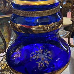 Bohemia Glass Lidded Vase from the former Czechoslovakia