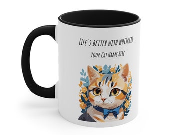 Personalized Cat Mug, Custom Cat Mug, Cat Coffee Mug, Custom Pet Mug, Name Mug, Cute Coffee Mug, Tea Mug, Coffee Cup, Pet Lover Gifts