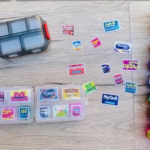 Pocket Pharmacy, Pill Container, Travel Pill Box Organizer, Travel Pill Case, DIY Custom Labels Case, Pill Organizer For Purse...
