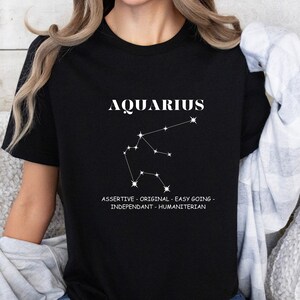 Aquarius T-shirt - Zodiac Sign T-shirt - Aquarius traits T-shirt - February Birthday Gift - Unisex Aquarius T-shirt - Aquarius Accessories