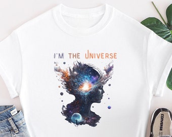 Soy la camiseta del Universo - Camiseta del Universo - Citas motivacionales - Camiseta con cita - Camiseta inspiradora, camiseta cómoda - Camiseta AI Art