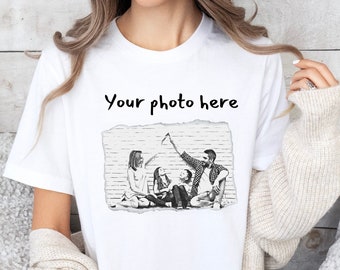 Camisa con foto personalizada - Camisa con dibujo de fotos - Camiseta personalizada - Camiseta con foto familiar - Camisa con foto - Texto personalizado y camisa con foto - Personalizada