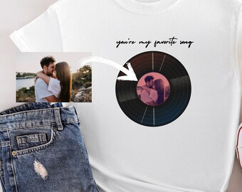 Foto personalizada, Camiseta personalizada, Camiseta de vinilo, Camiseta personalizada, Camiseta personalizada de pareja, Regalo personalizado, Camiseta vintage, Tu foto