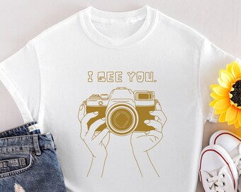Camiseta de Fotografía - Camiseta de Fotógrafo - Camiseta Te Veo - Camiseta de Profesión- Camiseta Retro - Regalo para Fotógrafos