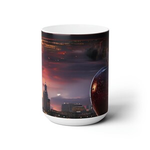 Ceramic Mug 15oz with Stunning 3D Digital Big Apple Graphics