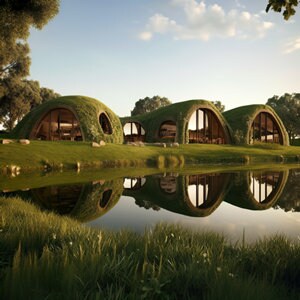 An Awesome Digital Poster of The Most Impressive Set of 3-D Modern Organic Buildings!
