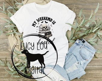 Halloween Skull PNG: Weekend is Booked Printable Art (Digital Download)