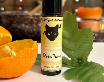 Elven Tears - Perfume Oil 10ml -Roller Bottle- Sweet Orange, Patchouli, Lemongrass, Cedarwood, Citrus and Woodsy