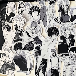 10 Stück Anime Sticker Pack Anime Sticker Pack umweltfreundlicher Vinyl Sticker für Ryuk Misa japanische Manga für Deko Skateboard Journal Laptop Flasche