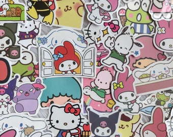 Kawaii Sticker Pack (15pcs) | Waterproof Japanese Characters Decal bundle
