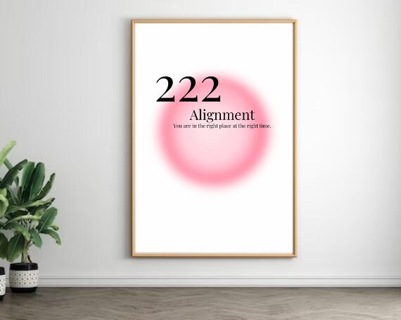222 Asl 222 | Angel Number | Affirmation | Digital Art Print | Law of ...