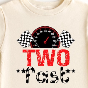 Two Fast Birthday Shirt: Race Car Family Matching Outfit