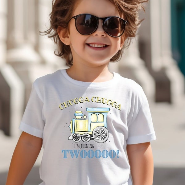 Train Birthday Shirt, Chugga Chugga Two Two Birthday Shirt, Choo Choo I'm 2 Birthday, 2nd Birthday Tee, Matching Mommy and Me Shirts, Family