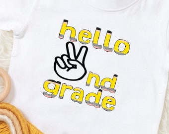 Personalized Hello 2nd Grade Shirt: Back To School Tee