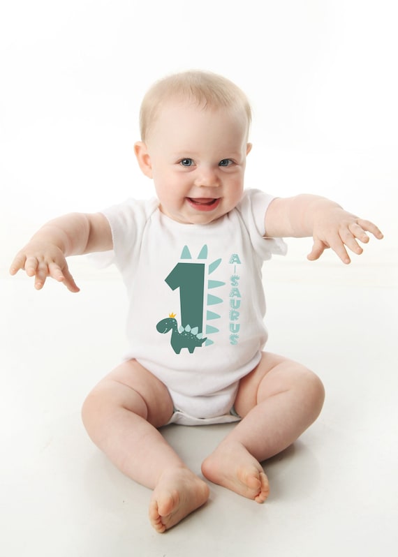 Dinosaur 1st Birthday Shirt: One-A-Saurus Tee, Birthday Boy Outfit