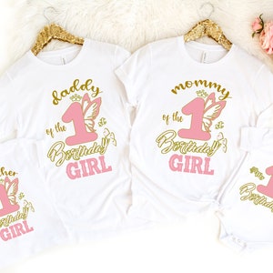 Butterfly 1st Birthday Family Matching Shirts