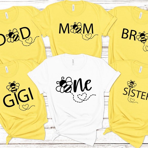 Bee Day Shirt,Bee First Birthday Outfit,1st Birthday Bee Family Tee,Bee Family Matching Shirt,One Bee Onesie,Custom Bee Family Tee,Bee Lover