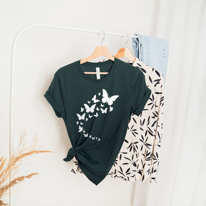 Butterflies Tee: Pretty Graphic T-Shirt for Women image 2