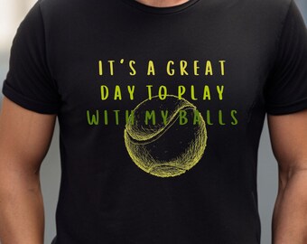 Grappig grafisch T-shirt tennisballen, cadeau tennisliefhebber