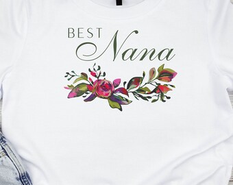 Camiseta floral de Nana, regalo botánico para el Día de la Madre