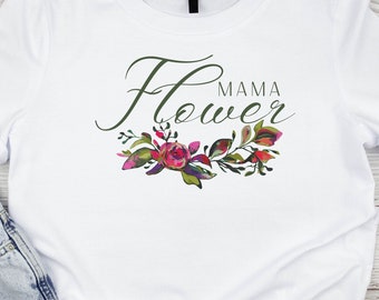 Camiseta floral para mamá, diseño botánico original, regalo para el Día de la Madre