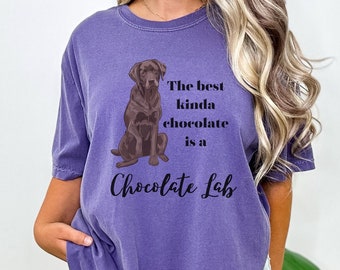 Comfort Colors Chocolate Lab Mama Shirt: Dog Lover Gift