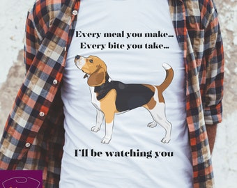 Grappig T-shirt beagle-hondenliefhebber: brutaal T-shirt met print