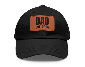 Benutzerdefinierte Dad Est. Hut, Kunstleder Patch, Geschenk zum Vatertag