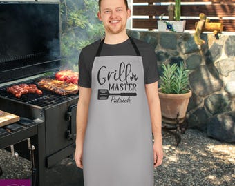 Delantal de parrilla personalizado, regalo de barbacoa personalizado para papá
