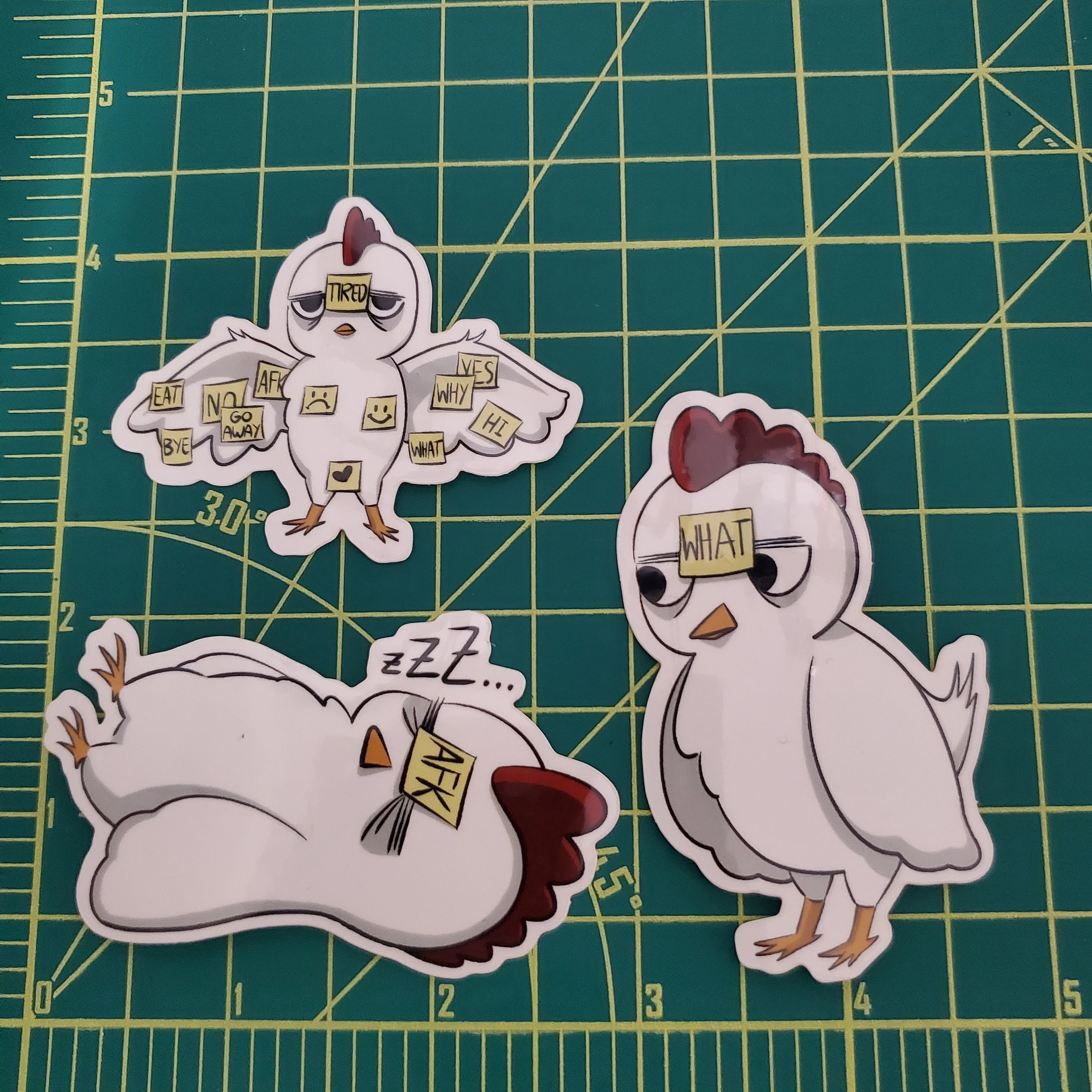 Rotating Chicken Sticker Sticky Note Chicken Stickers - Etsy
