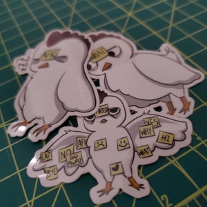 Sticky Note Chicken Stickers
