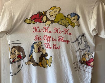 Vintage Disney Sleep Shirt with Seven Dwarfs from Snow White - Heigh Ho