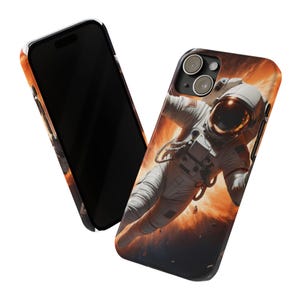 Astronaut Galaxy Slim Phone Case: Cosmic Adventure Accessories