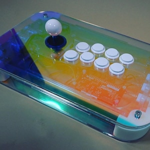 Caster Ver.1 Acrylic & Resin Fightstick DIY Enclosure W/ Clear Layers For Art.