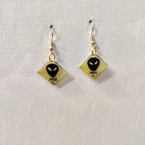 Area 51 Alien Earrings