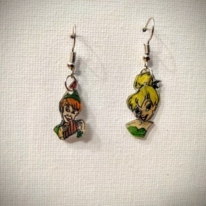 Disney Classic Duo Peter Pan and Tinkerbell Earrings