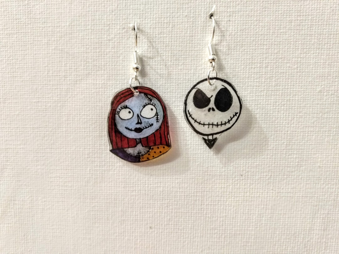 Jack and Sally Earrings / Nightmare Before Christmas Earrings Etsy