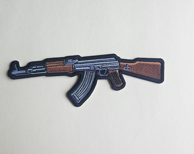 AK-47 Gun Patch - Iron on Patch - Embroidered Patch - Applique - 2nd ...