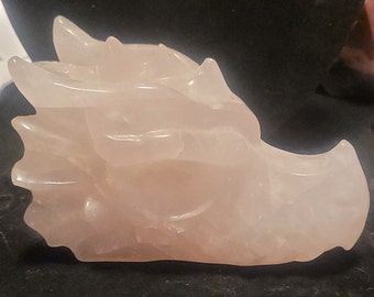 Rose quartz dragon head(big)